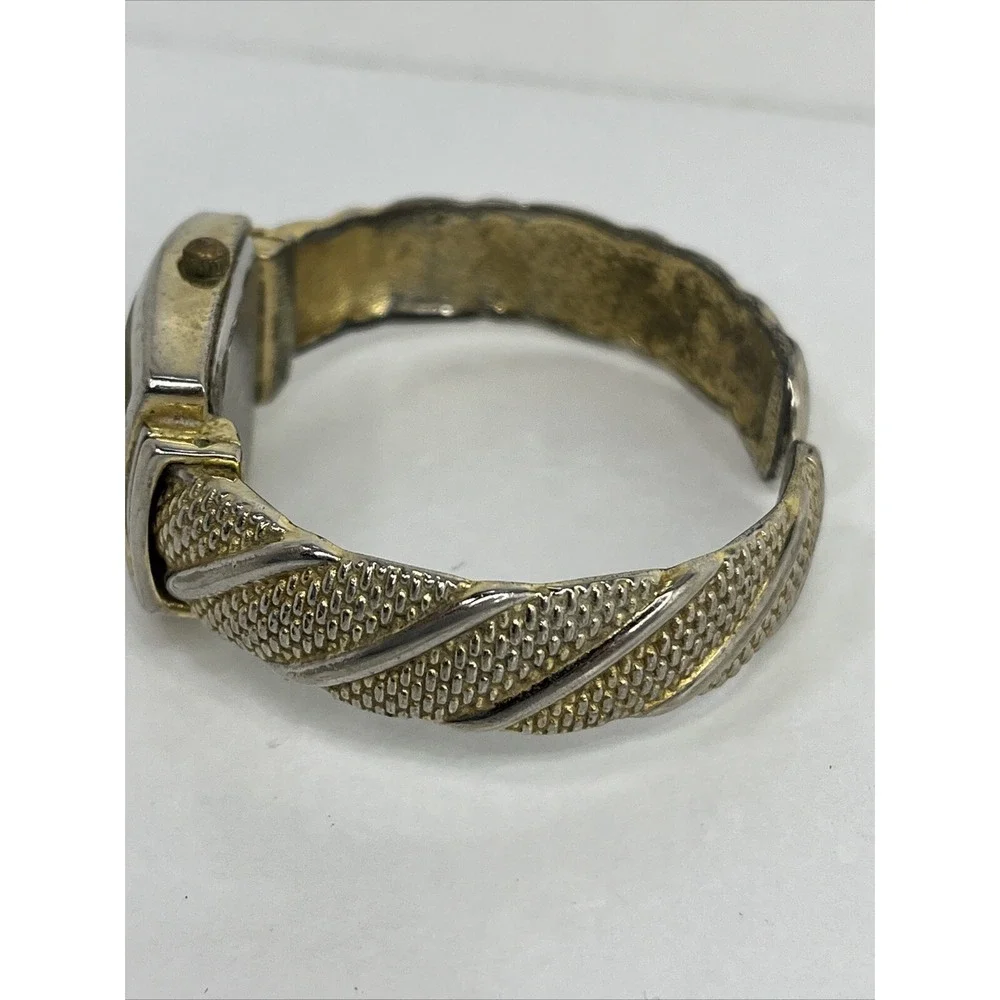 Studio Time Two Tone Women's Bangle Band Watch 20mm Case- New Battery